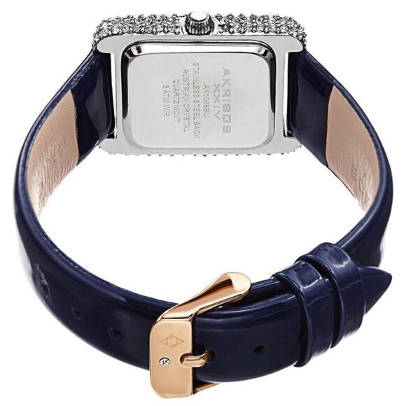 NWT Authentic Akribos Xxiv Quartz Crystal White Dial Women's Watch - Picture 4 of 4